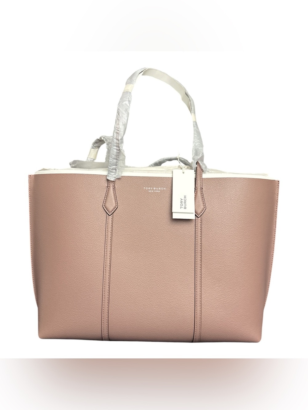 Tory Burch Perry Tote Light Mauve Dusty Rose Pink New w/tag